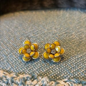 Yellow Flower Earrings